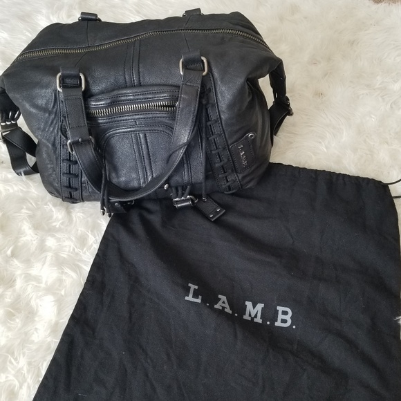 L.A.M.B. Handbags - L.A.M.B. by Gwen Stefani Black Leather purse